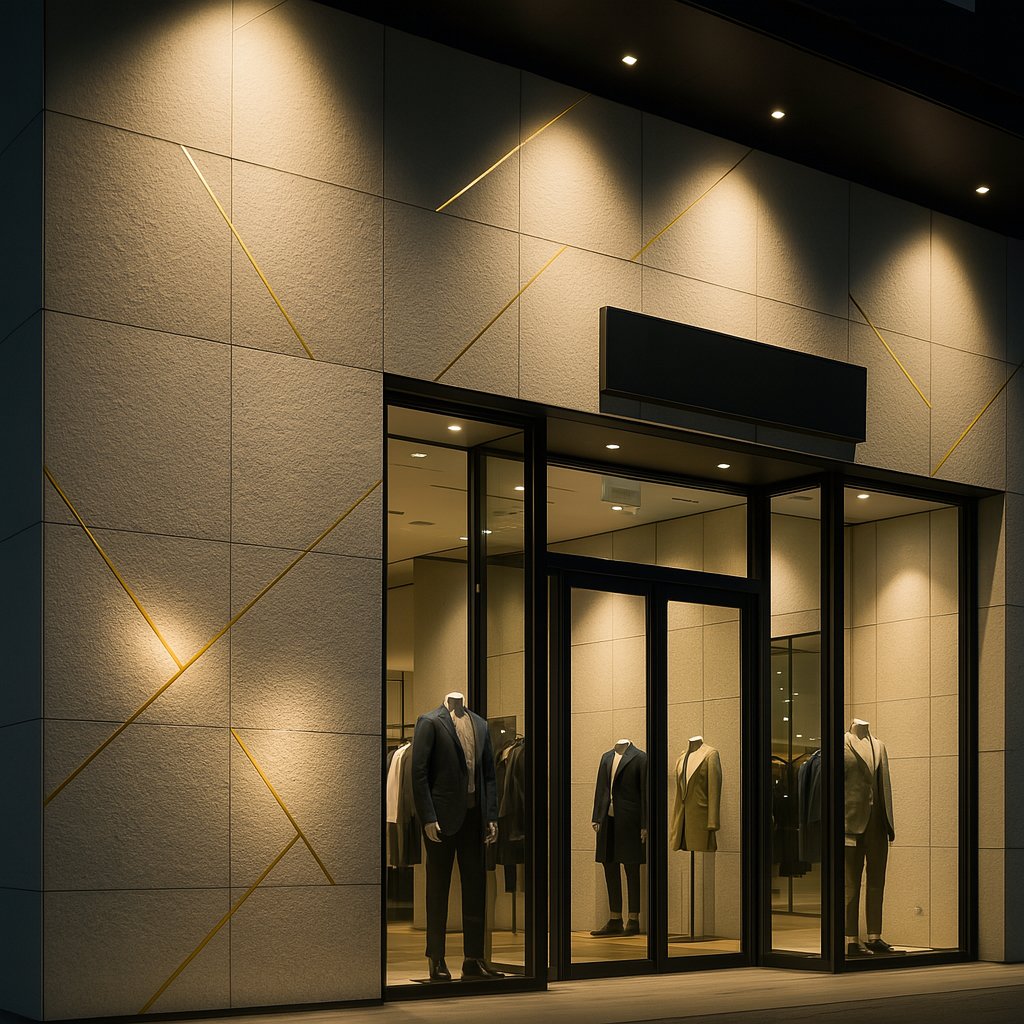 Mint White Sandstone used on Shop Facade