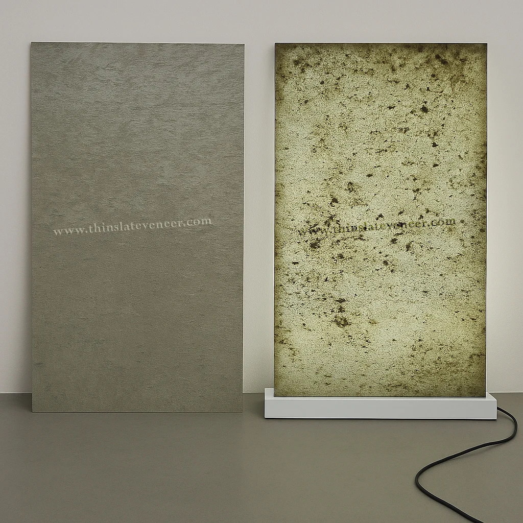Silver Shine translucent stone veneer backlit effect