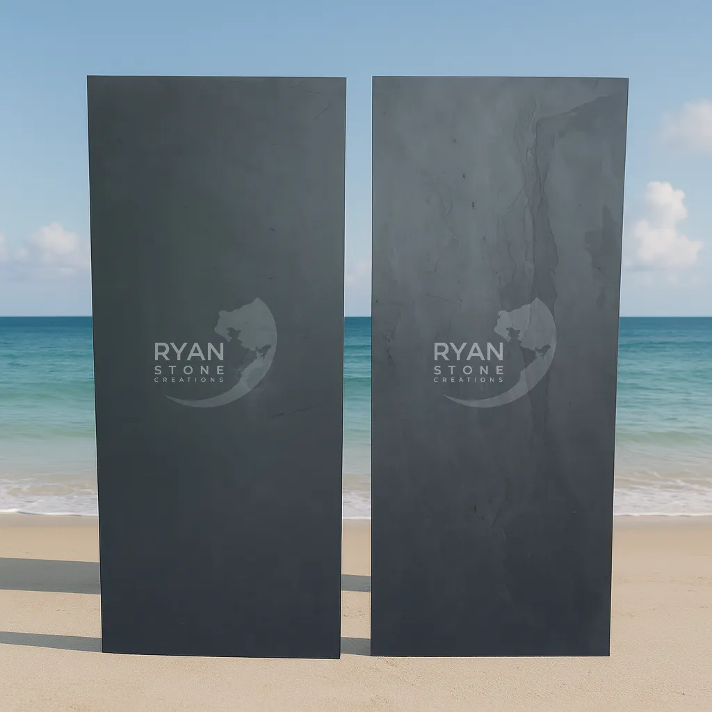 Black Slate flexible stone veneer variations by Ryan Stone Creations