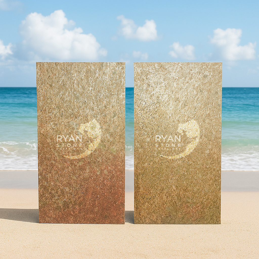 Golden Flexible Slate Stone Veneer Variation