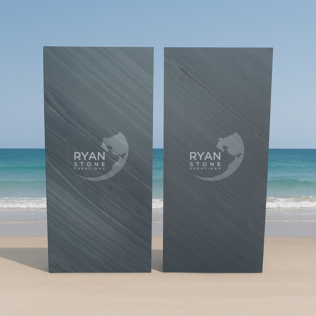 Ocean Black - D Black - Line Black Flexible Slate Stone Veneer Variation