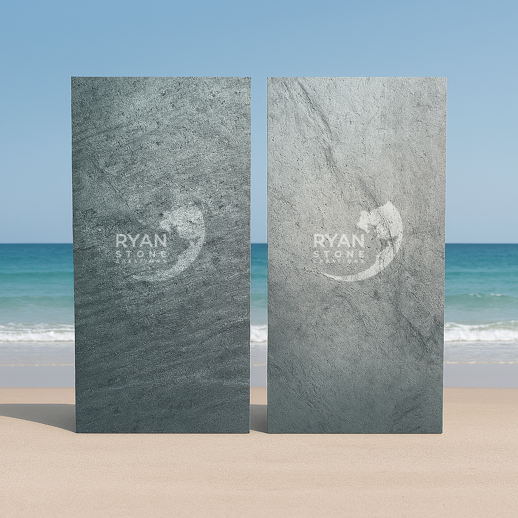 Ocean Green Flexible Slate Stone Veneer Variation