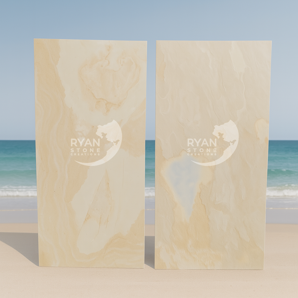 Tan brown flexible slate stone veneer variation
