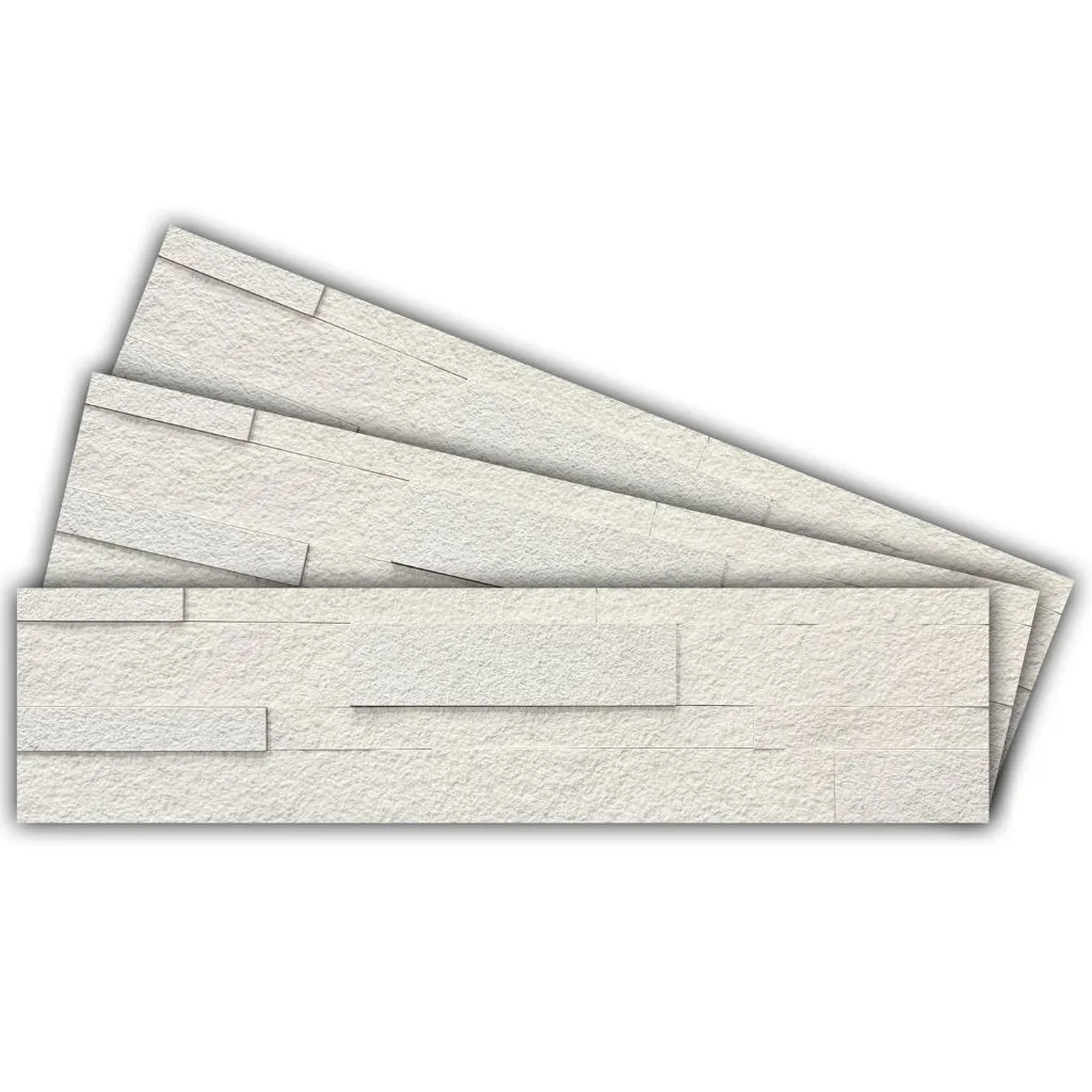 Mint White Sandstone Peel and stick 3D wall panel