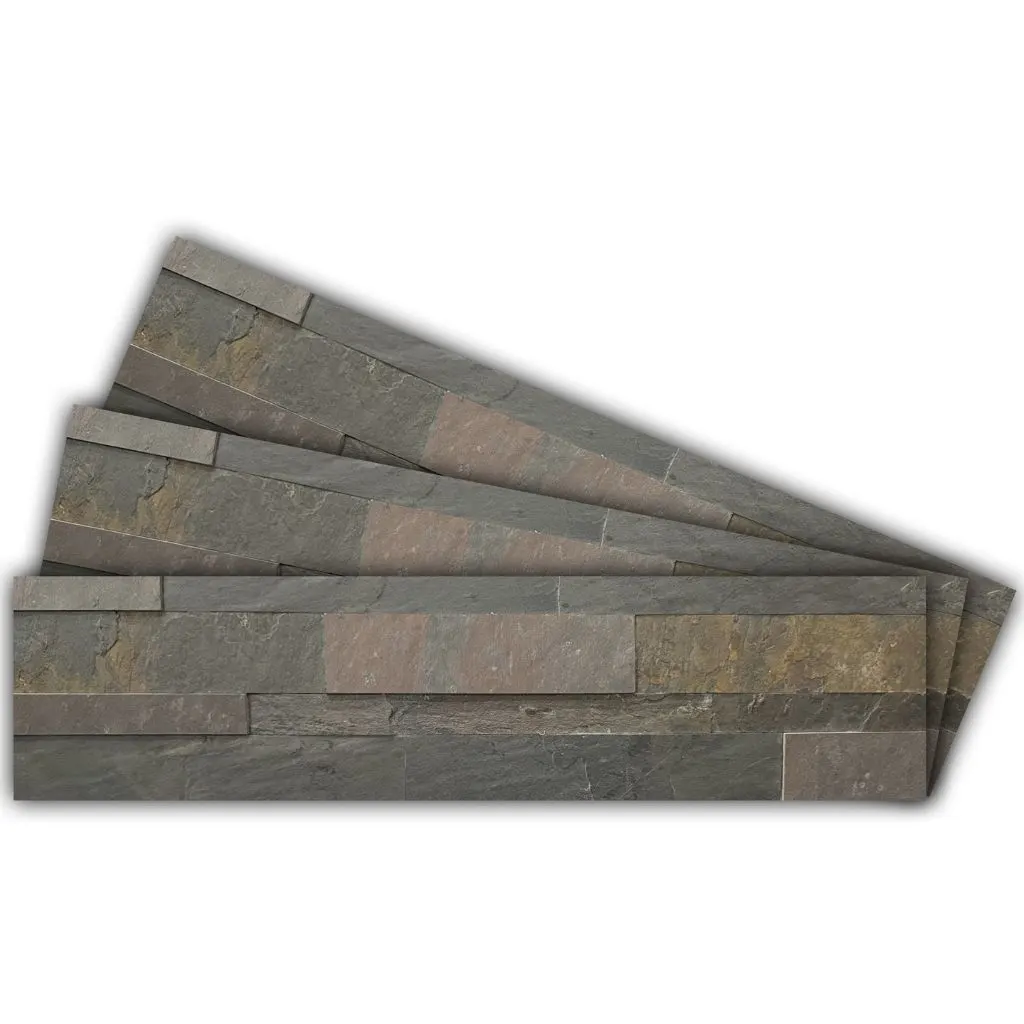 Kund Multi Slate Peel and stick 3D wall panel